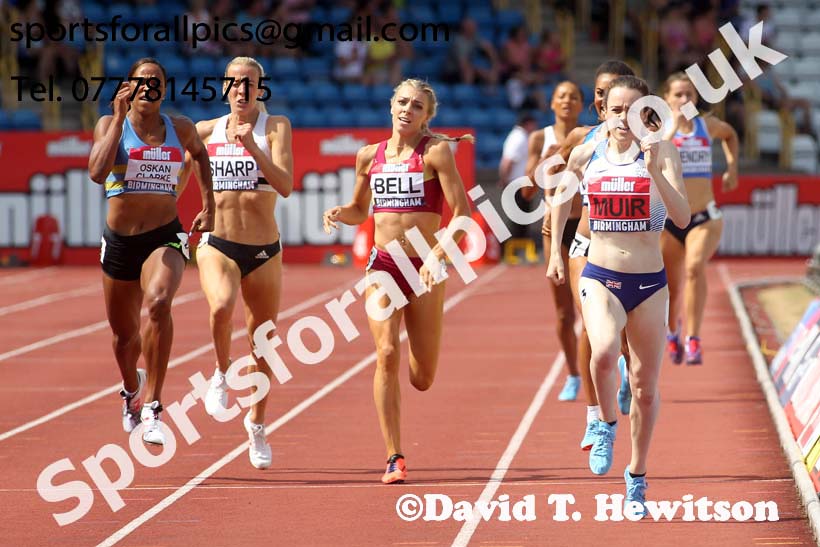 Womens 800 metres, Muller British Championships, Alexander Stadium, Birmingham. Photo: David T. Hewitson/Sports for All Pics